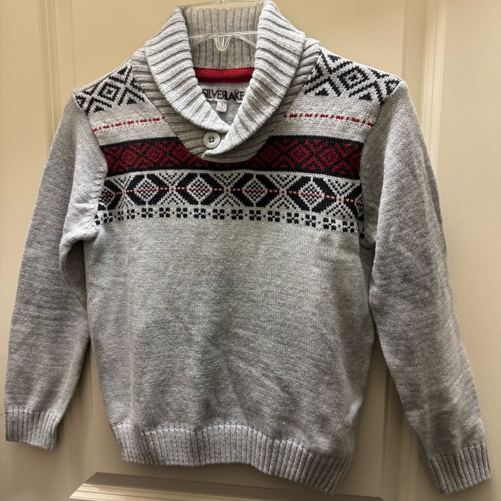 Silverlake Kids Gray Patterned Sweater